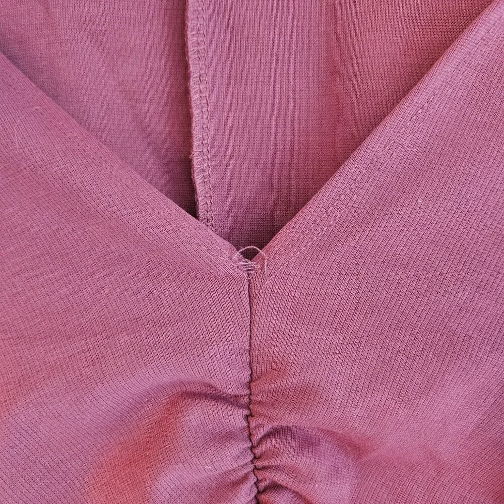 Zara Ruched Dusty Pink Dress - Picture 4 of 4